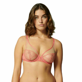 SP13Z319222PAA Podprsenka SIMONE PÉRÈLE REFLET PLUNGE FULL CUP BRA PAPAYA