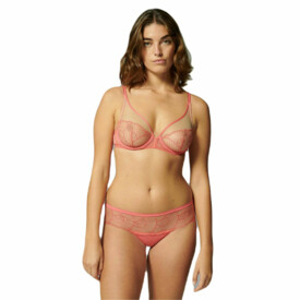 SP13Z319222PAA Podprsenka SIMONE PÉRÈLE REFLET PLUNGE FULL CUP BRA PAPAYA