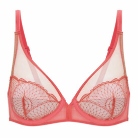 SP13Z319222PAA Podprsenka SIMONE PÉRÈLE REFLET PLUNGE FULL CUP BRA PAPAYA