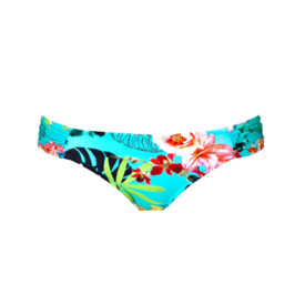 Plavky spodní díl WATERCULT SWIM BIKINI SLIP BRIEF FLORAL TURQUOISE