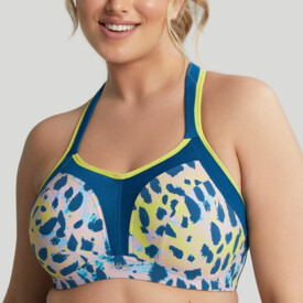 SC9441LAL Podprsenka SCULPTRESSE SPORTS NON PADDED WIRED BRA LIME ANIMAL