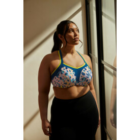 SC9441LAL Podprsenka SCULPTRESSE SPORTS NON PADDED WIRED BRA LIME ANIMAL