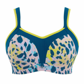 SC9441LAL Podprsenka SCULPTRESSE SPORTS NON PADDED WIRED BRA LIME ANIMAL