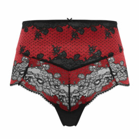 PA7254RNR Kalhotky PANACHE CLARA HIGH WAIST BRIEF RUBY NOIR