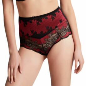 PA7254RNR Kalhotky PANACHE CLARA HIGH WAIST BRIEF RUBY NOIR