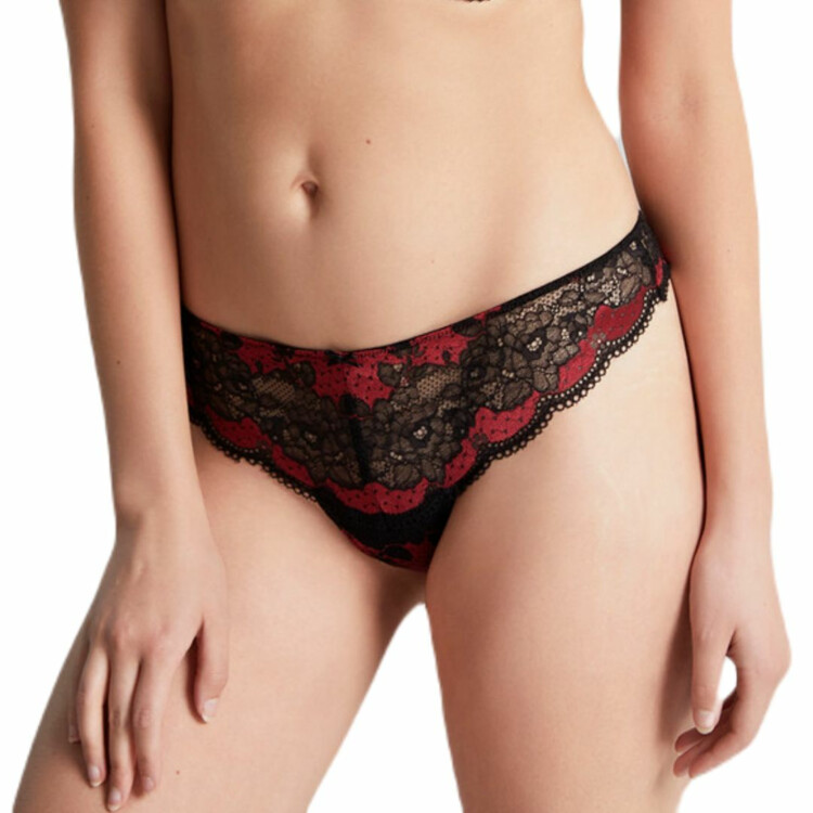 PA7259RNR Kalhotky PANACHE CLARA THONG BRIEF RUBY NOIR