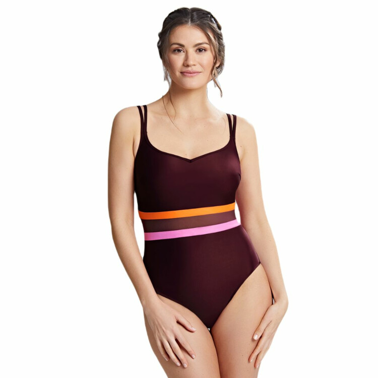 SW1385MUY Plavky jednodílné PANACHE SWIM KIRA ACTIVE SWIMSUIT MULBERRY