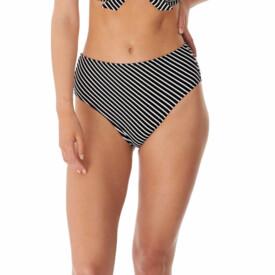 AS6795BLK Plavky SPODNÍ DÍL FREYA SWIM BEACH HUT WAIST LEG BIKINI BRIEF BLACK
