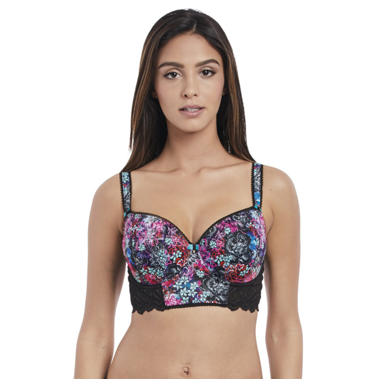 Podprsenka FREYA FOREST SONG UW LONGLINE BRA BLACK