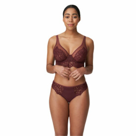 PD0141886MRL Podprsenka PRIMADONNA TWIST FIRST NIGHT PLUNGE LONGLINE BRA MERLOT