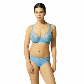 SP12Y319583DEM Podprsenka SIMONE PÉRÈLE BLOOM PLUNGE FULL CUP BRA DENIM