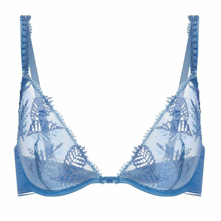 SP12Y350583DEM Podprsenka SIMONE PÉRÈLE BLOOM WIRED TRIANGLE BRA DENIM