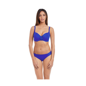 Plavky vrchní díl FREYA SWIM MACRAME UNDERWIRED PADDED SWEETHEART BIKINI TOP COBALT