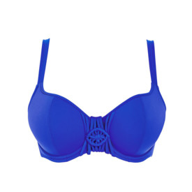 Plavky vrchní díl FREYA SWIM MACRAME UNDERWIRED PADDED SWEETHEART BIKINI TOP COBALT