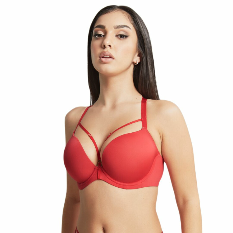 CL10596SCT Podprsenka CLEO FAITH AMOUR MOULDED BRA SCARLET