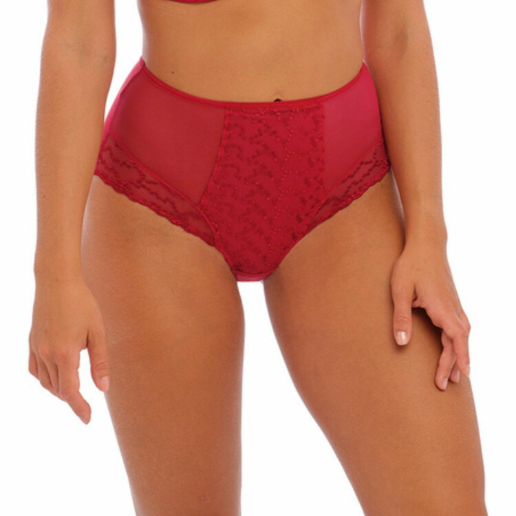 FL6708RED Kalhotky FANTASIE ANA HIGH WAIST BRIEF RED