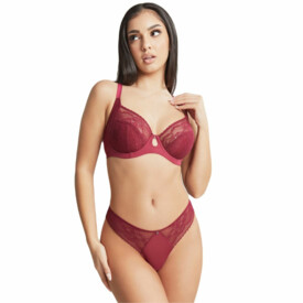 CL10471BEY Podprsenka CLEO ALEXIS LOW FRONT BALCONNET BRA BERRY