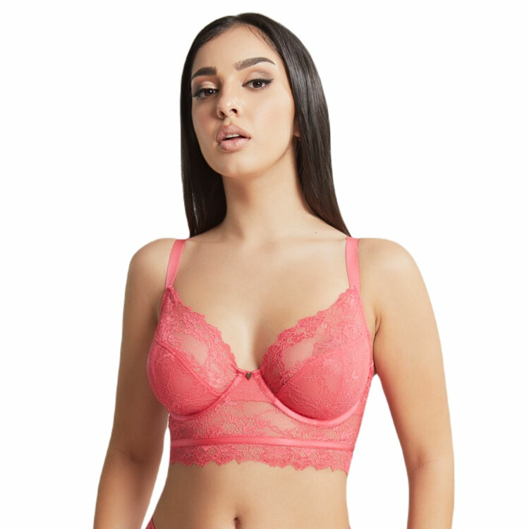 CL10626PPK Podprsenka CLEO SELENA LONGLINE PLUNGE BRA PRADISE PINK