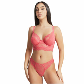 CL10626PPK Podprsenka CLEO SELENA LONGLINE PLUNGE BRA PRADISE PINK