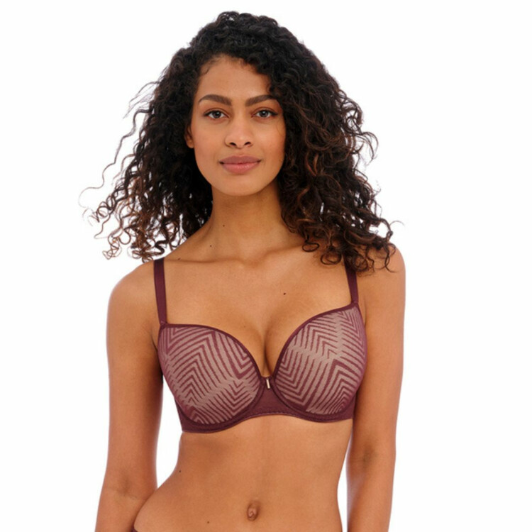 AA401131DRR Podprsenka FREYA TAILORED UW MOULDED PLUNGE T-SHIRT BRA DARK CHERRY