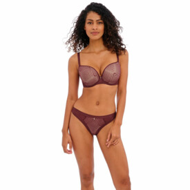 AA401131DRR Podprsenka FREYA TAILORED UW MOULDED PLUNGE T-SHIRT BRA DARK CHERRY