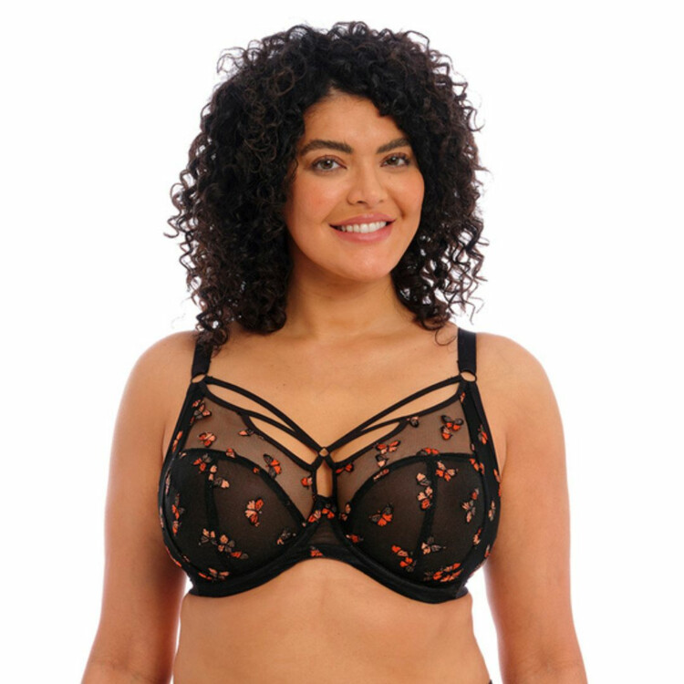 EL4353BFL Podprsenka ELOMI SACHI UW PLUNGE BRA BLACK BUTTERFLY