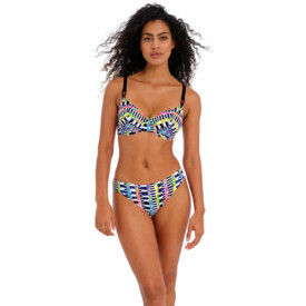AS204202MUI Plavky vrchní díl FREYA SWIM ELECTRO RAVE UW PLUNGE BIKINI TOP MULTI