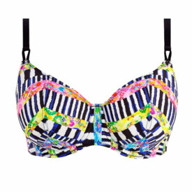 AS204202MUI Plavky vrchní díl FREYA SWIM ELECTRO RAVE UW PLUNGE BIKINI TOP MULTI