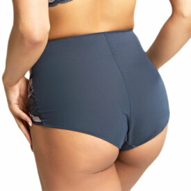 PA7254NAL Kalhotky PANACHE CLARA HIGH WAIST BRIEF NAVY PEARL