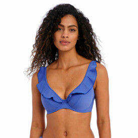 AS7230PLE Plavky vrchní díl FREYA SWIM JEWEL COVE UW HIGH APEX BIKINI TOP PLAIN AZURE