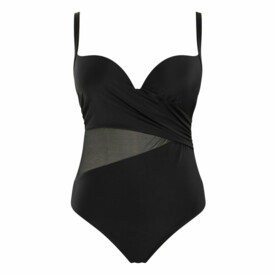 SW1560NOR Plavky jednodílné PANACHE SWIM SERENITY MOULDED PLUNGE NOIR