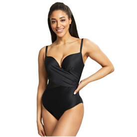 SW1560NOR Plavky jednodílné PANACHE SWIM SERENITY MOULDED PLUNGE NOIR