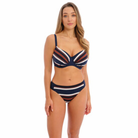 FS503472DEA Plavky spodní díl FANTASIE OCEAN COVE MID RISE BIKINI BRIEF DEEP OCEAN