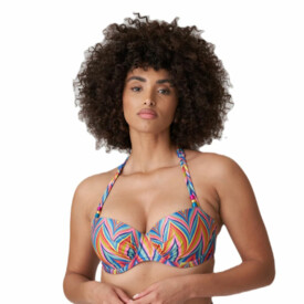 PD4010816RBP Plavky vrchní díl Prima Donna Swim Kea Padded Balcony Bikini Top Rainbow Paradise