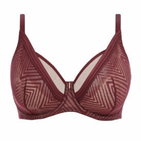 AA401121DRR Podprsenka FREYA TAILORED UW HIGH APEX PLUNGE BRA DARK CHERRY