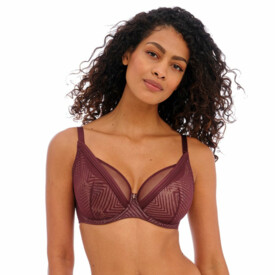 AA401121DRR Podprsenka FREYA TAILORED UW HIGH APEX PLUNGE BRA DARK CHERRY