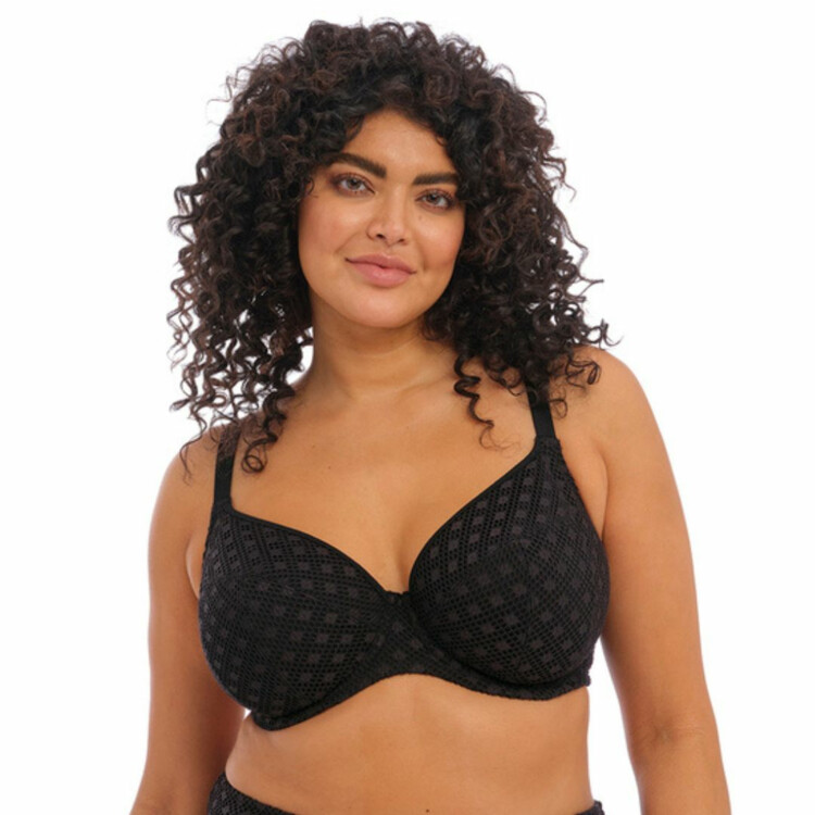 ES800602BLK Plavky vrchní díl ELOMI SWIM BAZARUTO UW PLUNGE BIKINI TOP BLACK