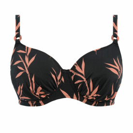 FS502401LAK Plavky vrchní díl FANTASIE SWIM LUNA BAY UW GATHERED FULLCUP BIKINI TOP LACQUERED BLACK