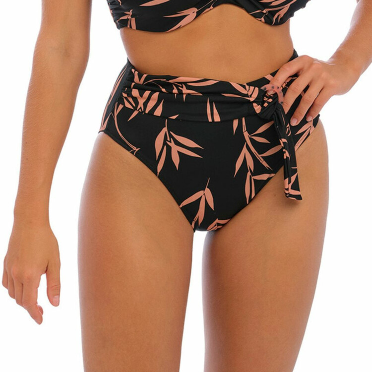 FS502478LAK Plavky spodní díl FANTASIE SWIM LUNA BAY HIGH WAIST BIKINI BRIEF LACQUERED BLACK