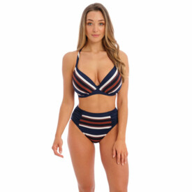 FS503478DEA Plavky spodní díl FANTASIE OCEAN COVE HIGH WAIST BIKINI BRIEF DEEP OCEAN