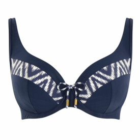 SW1544NAY Plavky vrchní díl PANACHE SWIM OCEANA PLUNGE BIKINI NAVY