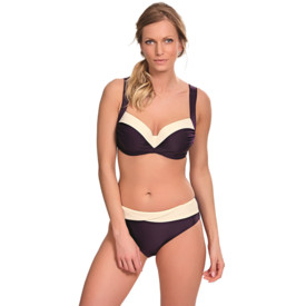 Plavky vrchní díl PANACHE SWIM PORTOFINO BALCONNET BIKINI AUBERGINE