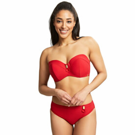 SW1593CRN Plavky vrchní díl PANACHE SWIM MARIANNA BANDEAU BIKINI CRIMSON