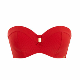 SW1593CRN Plavky vrchní díl PANACHE SWIM MARIANNA BANDEAU BIKINI CRIMSON