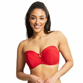 SW1593CRN Plavky vrchní díl PANACHE SWIM MARIANNA BANDEAU BIKINI CRIMSON