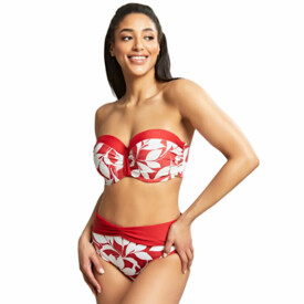 SW1583BTL Plavky vrchní díl PANACHE SWIM OASIS MOULDED BANDEAU BIKINI BOTANICAL