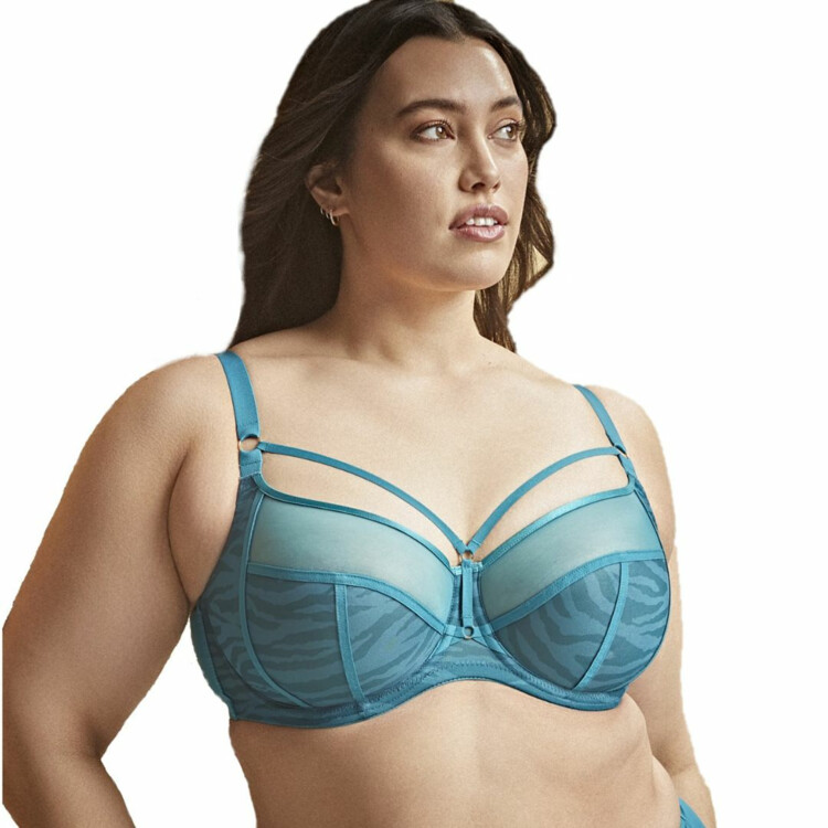 SC9695TAL Podprsenka SCULPTRESSE DIONNE FULLCUP BRA TEAL ANIMAL