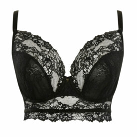 CL10626NOR Podprsenka CLEO SELENA LONGLINE PLUNGE BRA NOIR