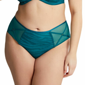 SC9694TAL Kalhotky SCULPTRESSE DIONNE MIDI BRIEF TEAL ANIMAL