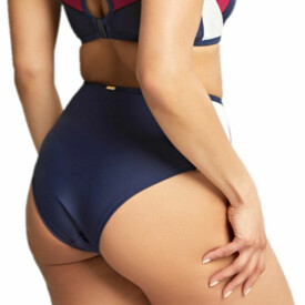 SW1606ORD Plavky spodní díl PANACHE SWIM LIMITLESS HIGH WAIST HIGH LEG PANT BIKINI ORCHID